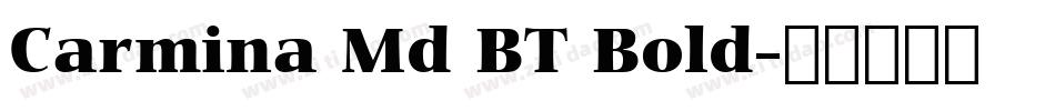Carmina Md BT Bold字体转换